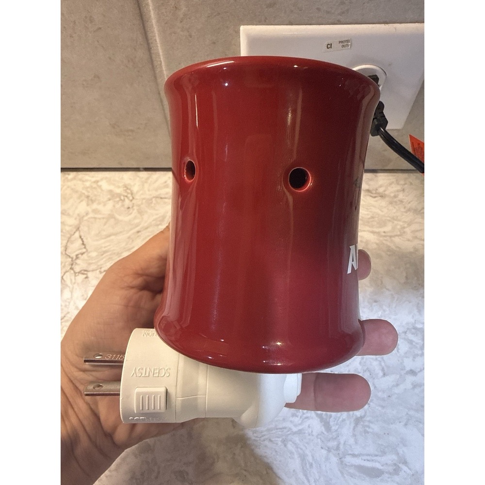 Arkansas Razorbacks Scentsy Plug-In Wax Warmer – NCAA Hog Logo – Red - Picture 6 of 6